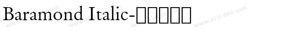 Baramond Italic字体转换